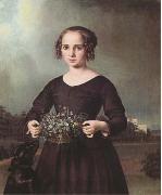 Ferdinand von Rayski Portrait of a Young Girl (mk09) France oil painting artist